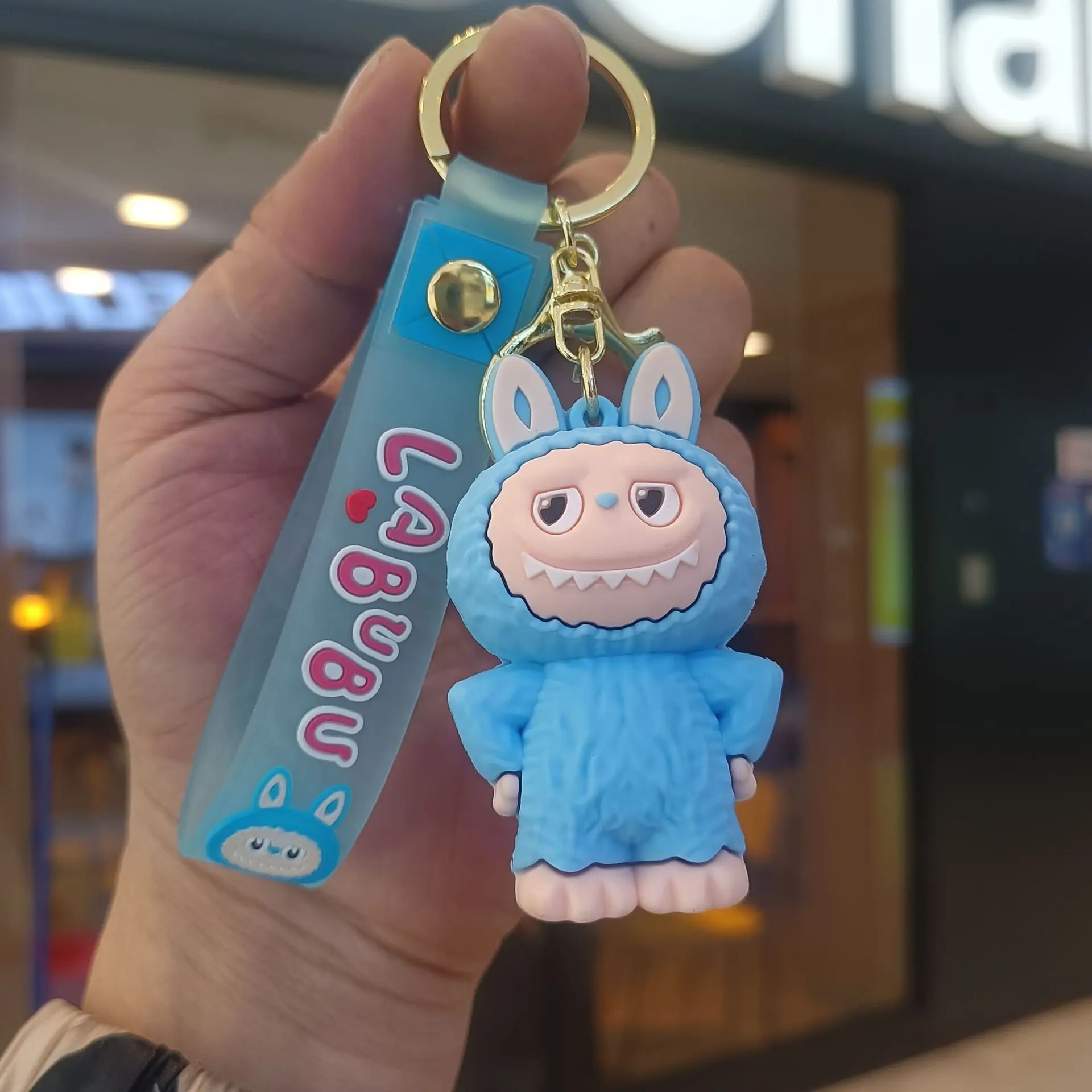 Cute Keychains Women for Bag Charm Anime Sheep Labubu Keychain Llaveros Doll Keyring Car Key Chain Accessories