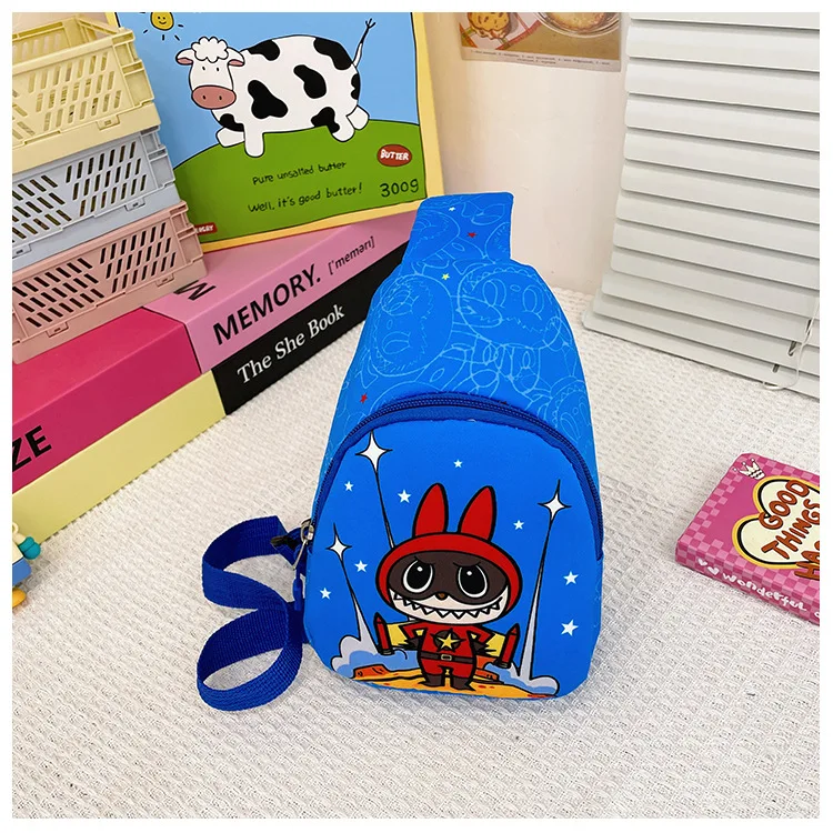 2024 Bubble Mart Labubu children's bag chest bag cartoon explosion girl accessories bag tide tide slimbopher bag 2024 Bubble Mart Labubu children's bag chest bag cartoon explosion girl accessories bag tide tide slimbopher bag
