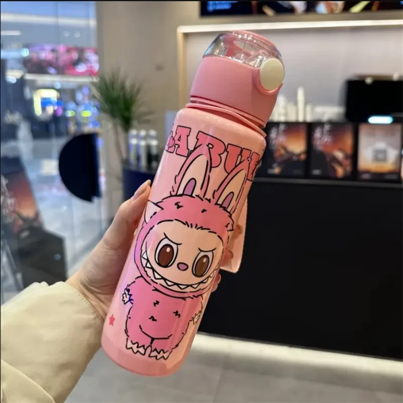 BPA-Free Visually Appealing Cartoon Water Bottle with Straw - Leak-Proof, Portable for Outdoor Sports, Fitness, Travel BPA-Free Visually Appealing Cartoon Water Bottle with Straw - Leak-Proof, Portable for Outdoor Sports, Fitness, Travel