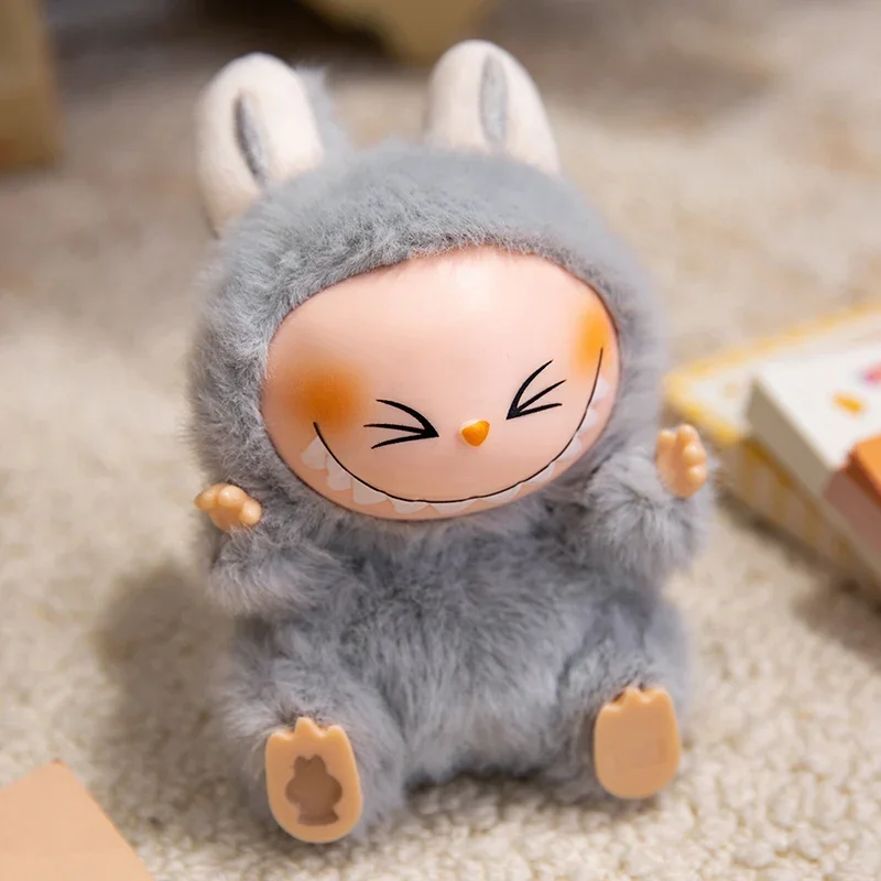 15cm Labubu Plush Toy The Monsters Heartbeat Macaron Doll Enamel Face Cute Stuffed Anime Pendant Tabletop Ornament Gift Girl