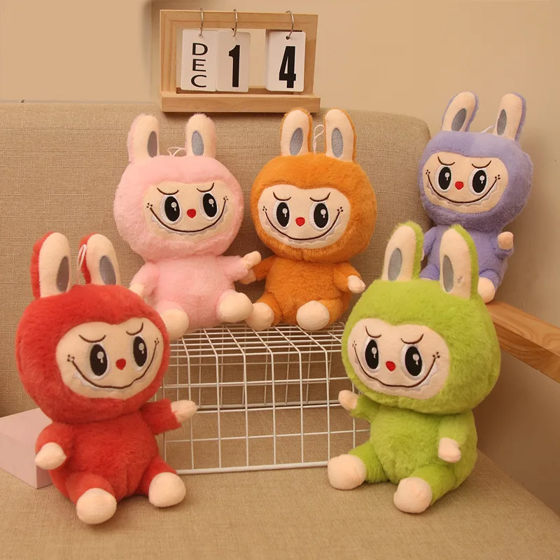25cm Kawaii Labubu Rabbit Stuffed Plush Play Cartoon Anime Labubu Plush Doll Sleeping Pillow Giving Girlfriend Birthday Gift