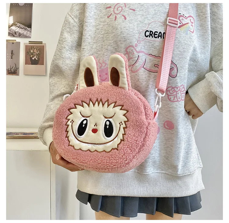 Labu Crossbody Bag Cartoon Backpack Doll Change Plush Bag Children'S Backpack Cartoon Bag Shoulder Bag Handbag Girl Gift Labu Crossbody Bag Cartoon Backpack Doll Change Plush Bag Children'S Backpack Cartoon Bag Shoulder Bag Handbag Girl Gift