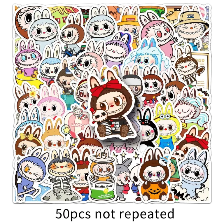 Labubu Iron on Patches for Clothing Anime Cartoon DIY Hoodie Hat T-shirt Heat Transfer Patch Clothes Custom Vinyl Sticker Gifts