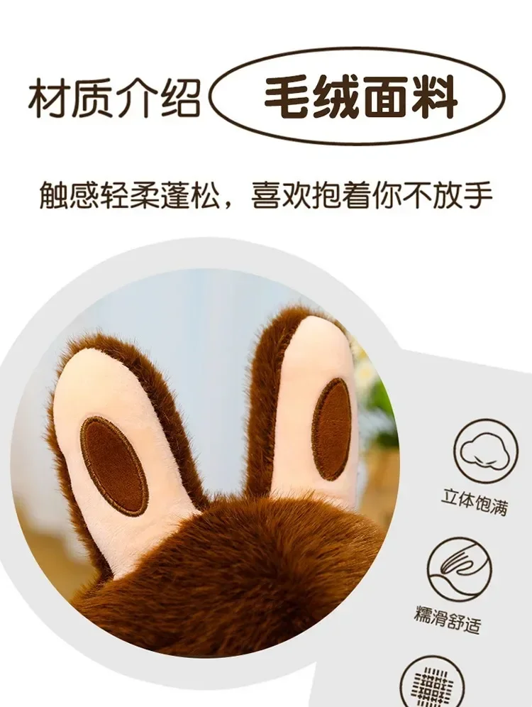 2025 Labubu Cartoon Ragdoll Plush Toys Mink Fur Cute Rabbit Ragdoll Accompany Sleep Plush Toy Pillow Children'S Christmas Gift