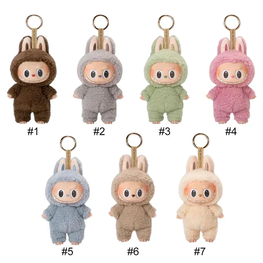 Labubu Monster Doll with Backpack Blind Box Heartbeat Macaron Mokoko Anime Character Guessing Bag Pendant Gift Replica