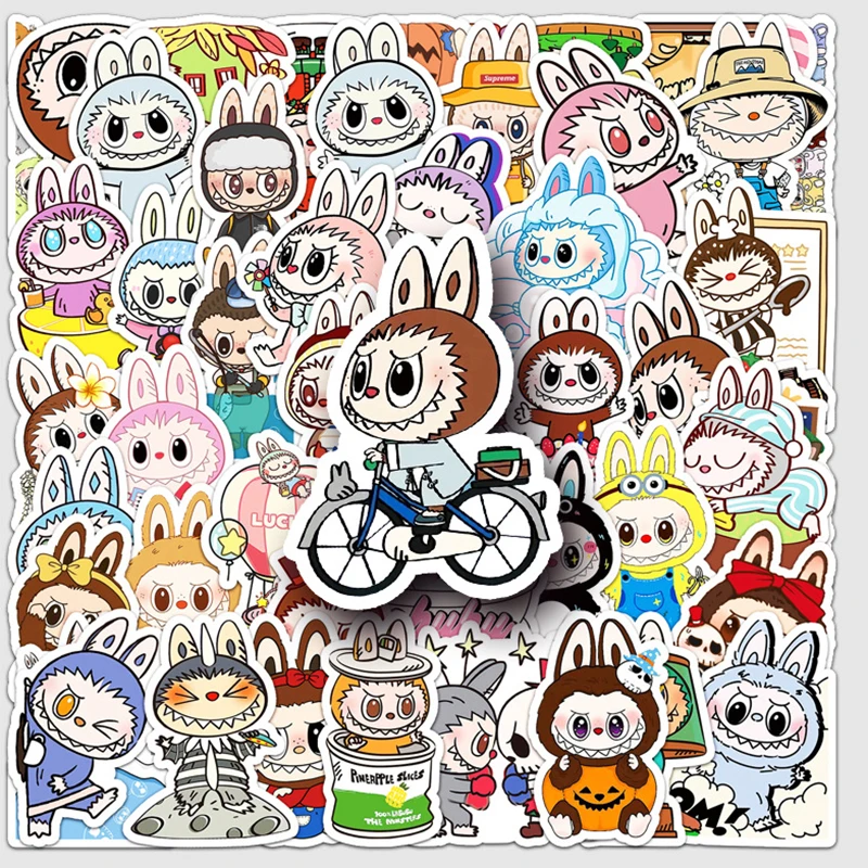 Labubu Stickers Cute Multi-purpose Stickers Waterproof Decorative Refrigerator Computer Stickers 50pcs/bag Labubu Stickers Cute Multi-purpose Stickers Waterproof Decorative Refrigerator Computer Stickers 50pcs/bag