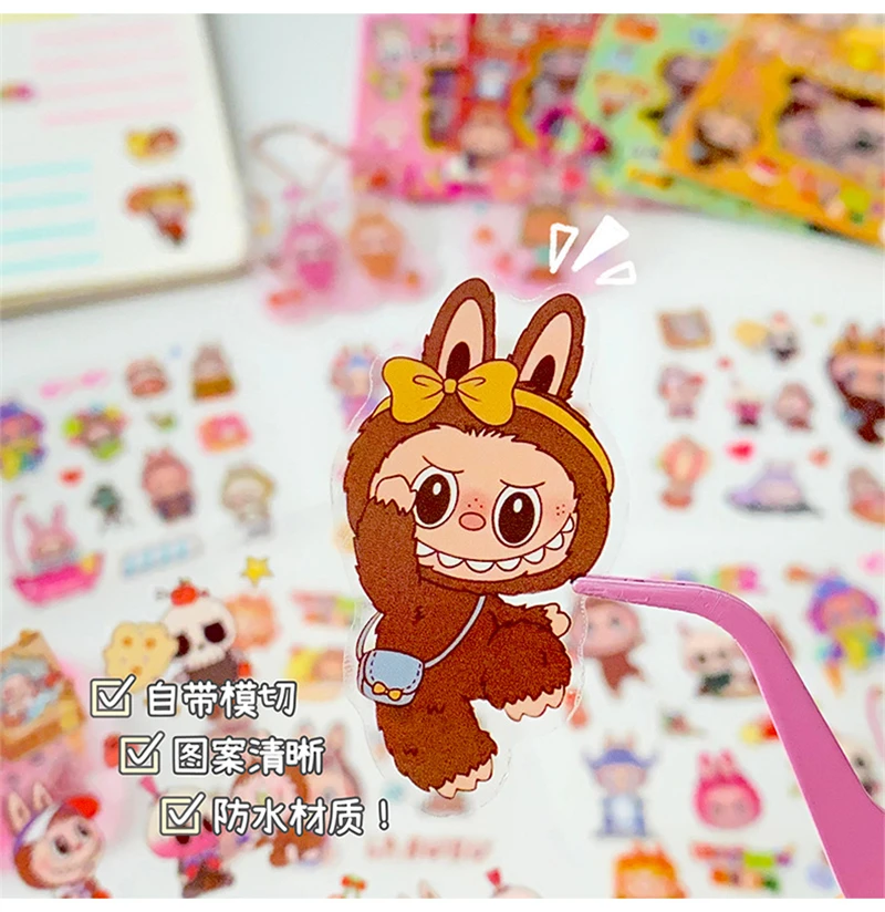 Cartoon Labubu Series Sticker 5pcs Cute Waterproof Sticker Creative Handbook Material Stickers Labubu Stickers for Children Cartoon Labubu Series Sticker 5pcs Cute Waterproof Sticker Creative Handbook Material Stickers Labubu Stickers for Children