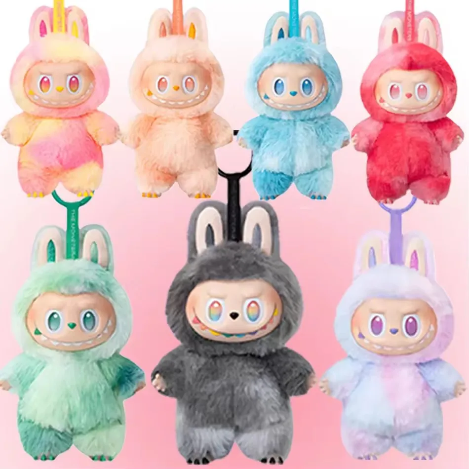 High Quality Macaron For Labubu V3 The Monsters Big Into Energy Series Blind Box Vinyl Plush Doll Pendant Gradient Color Gift