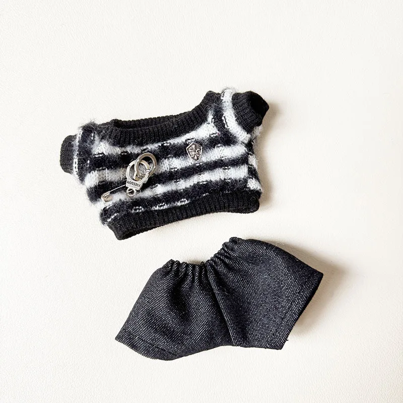Suitable For 15-17cm Labubu Blind Box Keychain Vinyl Doll Sweater shoes hat bag Set Doll luxury clothes accessories Suitable For 15-17cm Labubu Blind Box Keychain Vinyl Doll Sweater shoes hat bag Set Doll luxury clothes accessories