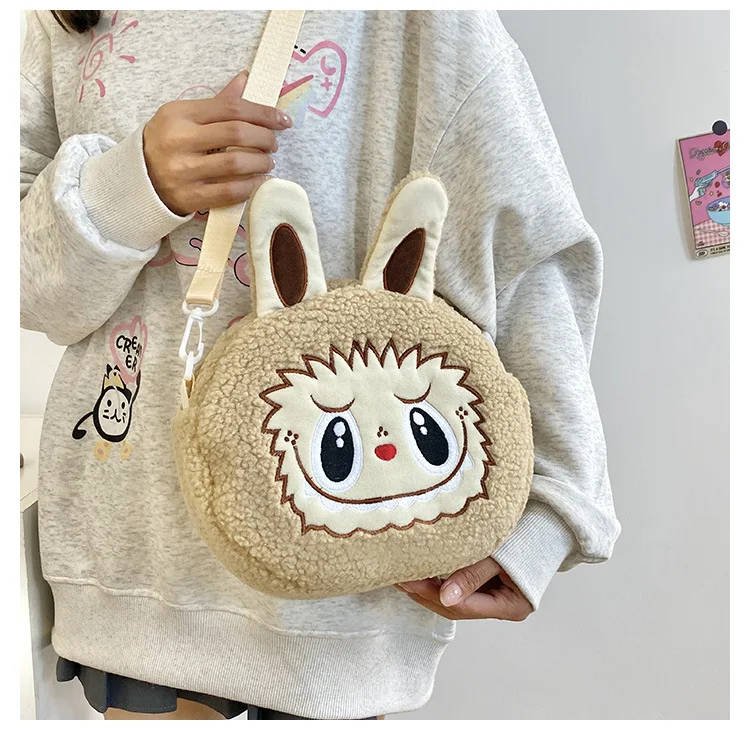 Labu Crossbody Bag Cartoon Backpack Doll Change Plush Bag Children'S Backpack Cartoon Bag Shoulder Bag Handbag Girl Gift Labu Crossbody Bag Cartoon Backpack Doll Change Plush Bag Children'S Backpack Cartoon Bag Shoulder Bag Handbag Girl Gift
