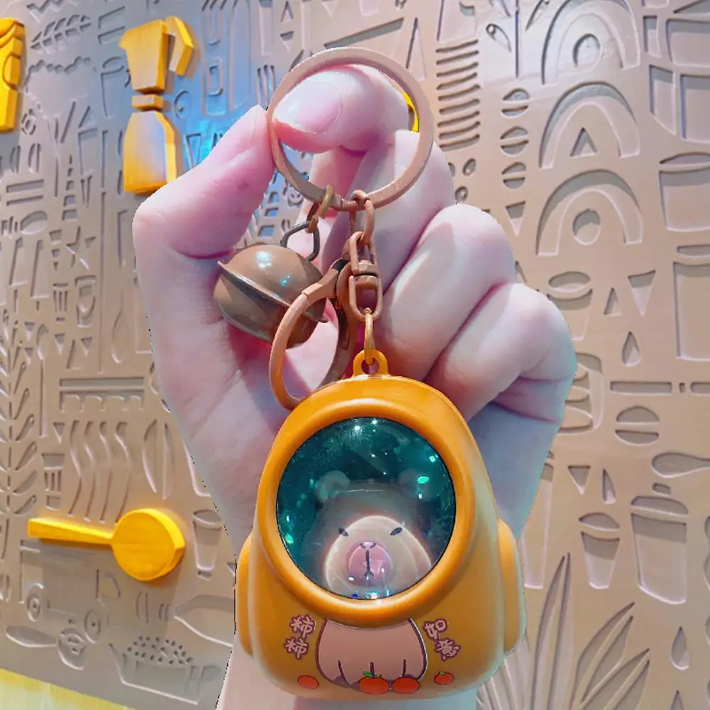 Creative Kapibala Luminous Keychain Cute Cartoon Space Capsule Capybara Keyring Schoolbag Pendant Trinket Friend Gift Creative Kapibala Luminous Keychain Cute Cartoon Space Capsule Capybara Keyring Schoolbag Pendant Trinket Friend Gift