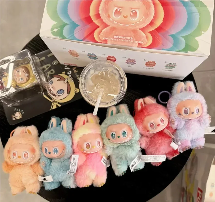 For New The Monster Labubu 3V Blind Box Series PVC Labubu Macaron Pendant Doll Monster Keychain Birthday Holiday For Kids Gift For New The Monster Labubu 3V Blind Box Series PVC Labubu Macaron Pendant Doll Monster Keychain Birthday Holiday For Kids Gift