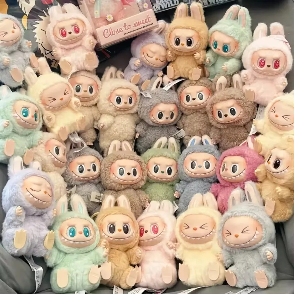 High Quality Macaron For Labubu V3 The Monsters Big Into Energy Series Blind Box Vinyl Plush Doll Pendant Gradient Color Gift