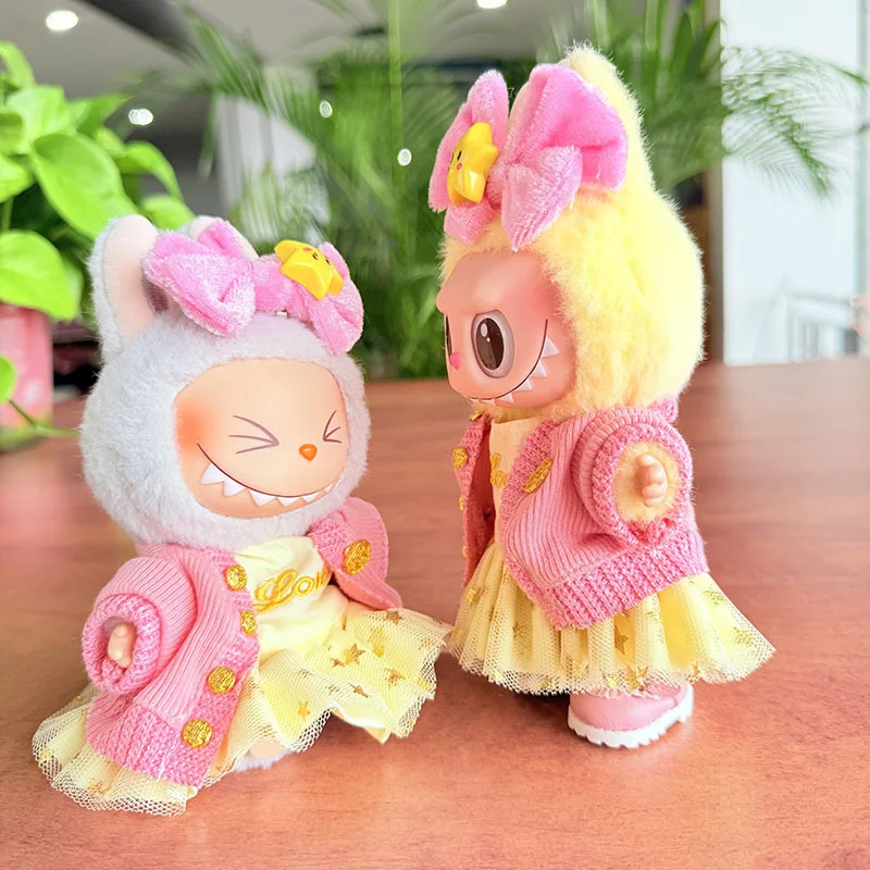 Original 17cm labubu clothes outfit Plush doll clothes Macaron Cute Clothing DIY Kid Gift Clothes Hair accessories v1v2 clothes Original 17cm labubu clothes outfit Plush doll clothes Macaron Cute Clothing DIY Kid Gift Clothes Hair accessories v1v2 clothes