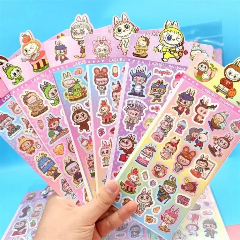 Labubu Stickers Cute Multi-purpose Stickers Waterproof Decorative Refrigerator Computer Stickers 50pcs/bag