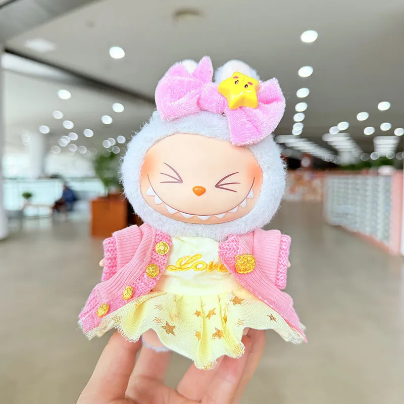 Original 17cm labubu clothes outfit Plush doll clothes Macaron Cute Clothing DIY Kid Gift Clothes Hair accessories v1v2 clothes Original 17cm labubu clothes outfit Plush doll clothes Macaron Cute Clothing DIY Kid Gift Clothes Hair accessories v1v2 clothes