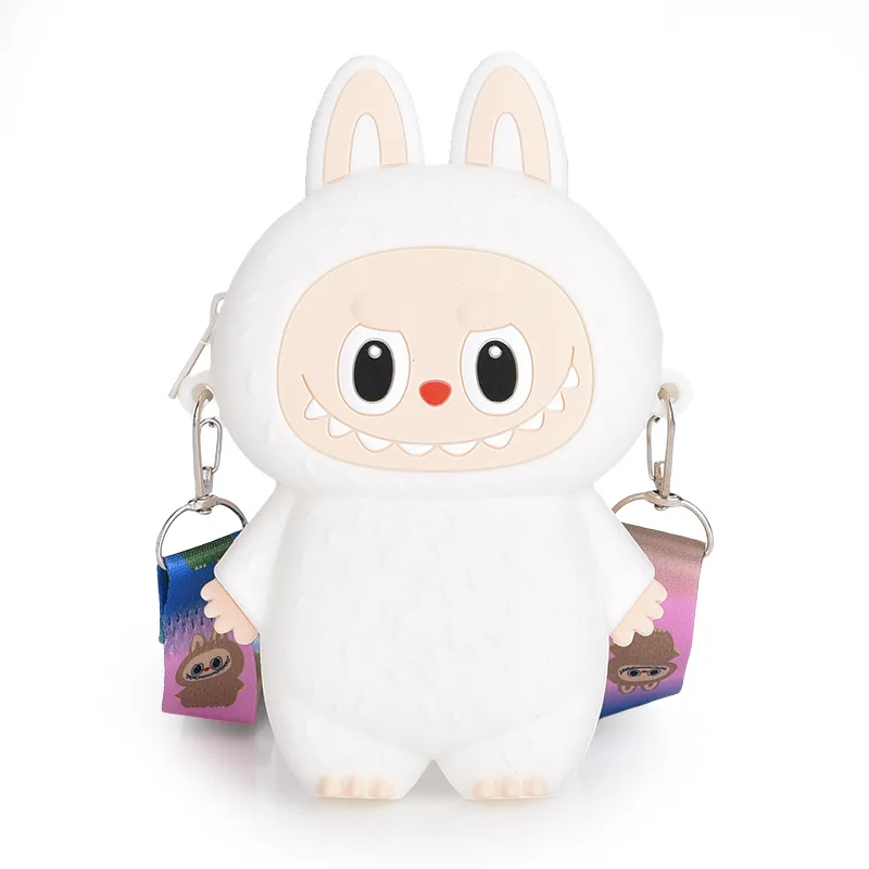 Labubu Cartoon Silicone Coin Purse Kids Crossbody Bag Cute Travel Accessories Birthday Gift for Children Outings Portable Storag Labubu Cartoon Silicone Coin Purse Kids Crossbody Bag Cute Travel Accessories Birthday Gift for Children Outings Portable Storag