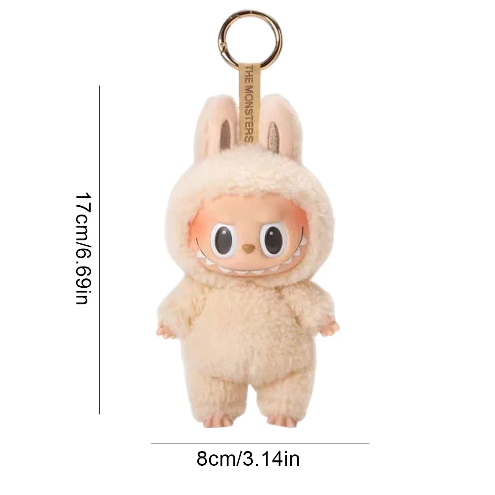 Labubu Monster Doll with Backpack Blind Box Heartbeat Macaron Mokoko Anime Character Guessing Bag Pendant Gift Replica
