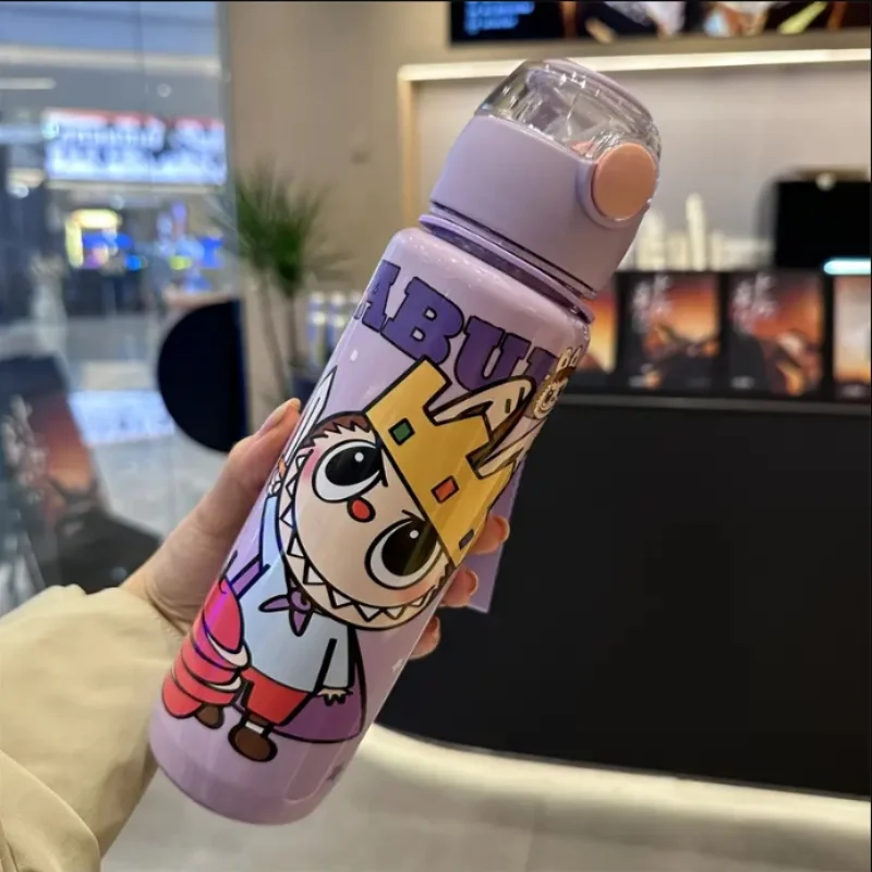 BPA-Free Visually Appealing Cartoon Water Bottle with Straw - Leak-Proof, Portable for Outdoor Sports, Fitness, Travel BPA-Free Visually Appealing Cartoon Water Bottle with Straw - Leak-Proof, Portable for Outdoor Sports, Fitness, Travel