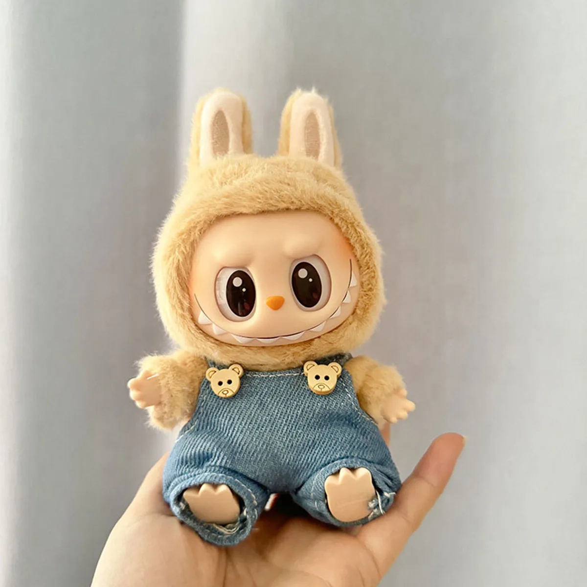 For Labubu Dolls Cute Mini Plush Doll'S Clothes Strap Pants Set Clothes Dolls DIY Accessories Gifts For Labubu Dolls Cute Mini Plush Doll'S Clothes Strap Pants Set Clothes Dolls DIY Accessories Gifts