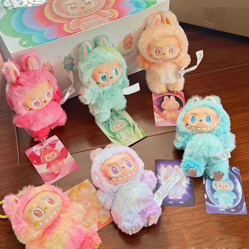 Suitable for LabubuV3 series heartbeat macaron enamel blind box PVC figurine table decoration cute doll children's birthday gift