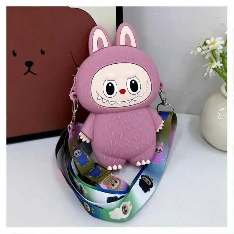 Labubu Monsters Cartoon Silicone Wallet Macaroon Mini Crossbody Bag Labubus Portable Waterproof Storage Shoulder Bag Kids Gifts Labubu Monsters Cartoon Silicone Wallet Macaroon Mini Crossbody Bag Labubus Portable Waterproof Storage Shoulder Bag Kids Gifts