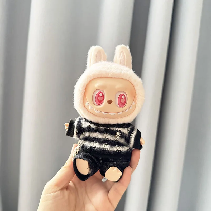 Suitable For 15-17cm Labubu Blind Box Keychain Vinyl Doll Sweater shoes hat bag Set Doll luxury clothes accessories Suitable For 15-17cm Labubu Blind Box Keychain Vinyl Doll Sweater shoes hat bag Set Doll luxury clothes accessories