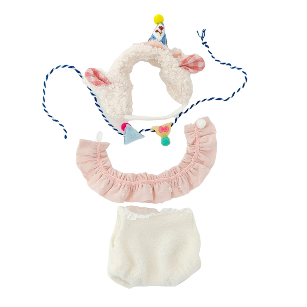 For Labubu V1 V2 Idol Cute Doll Clothes Fashion Sweater Outfit Accessories Sitting Party Pink White Striped Sweater Cup Clothing For Labubu V1 V2 Idol Cute Doll Clothes Fashion Sweater Outfit Accessories Sitting Party Pink White Striped Sweater Cup Clothing
