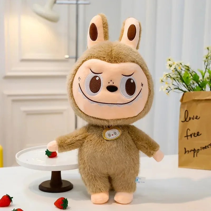 2025 Labubu Cartoon Ragdoll Plush Toys Mink Fur Cute Rabbit Ragdoll Accompany Sleep Plush Toy Pillow Children'S Christmas Gift