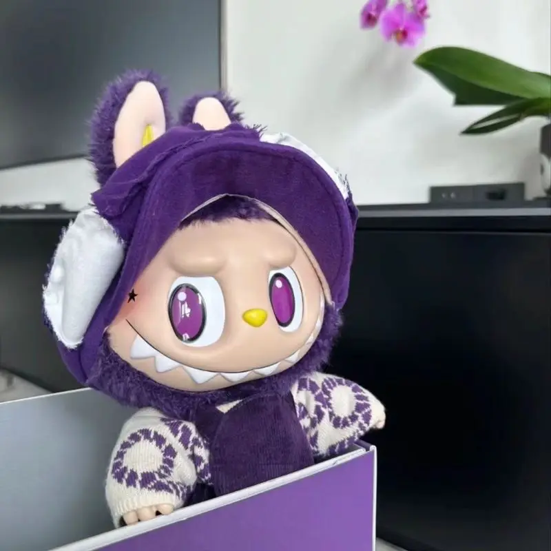 40cm Labubu Milan Fashion Week Joint Vinyl Limited Edition Plush Doll Purple Toy Doll Cute Pendant Cartoon Decor Toys Gift