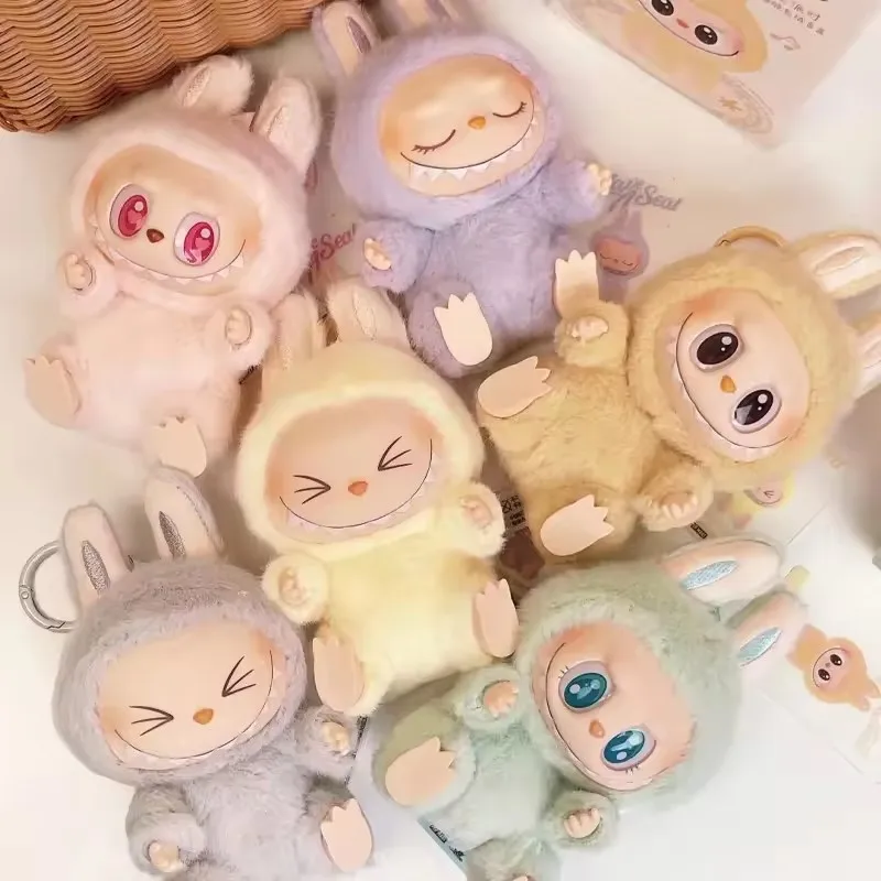 High Quality Macaron For Labubu V3 The Monsters Big Into Energy Series Blind Box Vinyl Plush Doll Pendant Gradient Color Gift