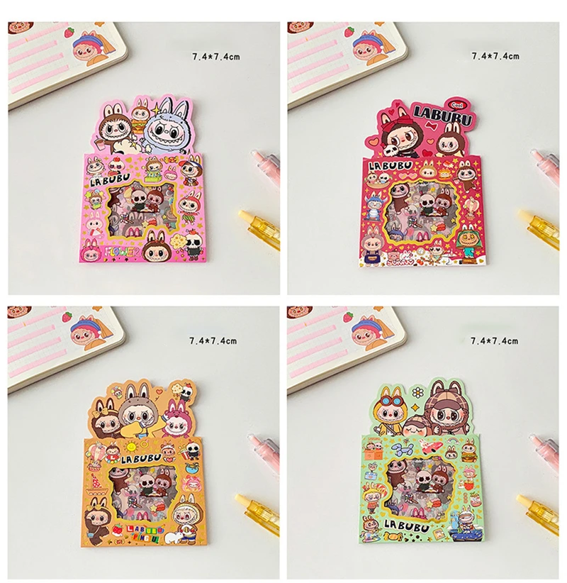 Cartoon Labubu Series Sticker 5pcs Cute Waterproof Sticker Creative Handbook Material Stickers Labubu Stickers for Children Cartoon Labubu Series Sticker 5pcs Cute Waterproof Sticker Creative Handbook Material Stickers Labubu Stickers for Children