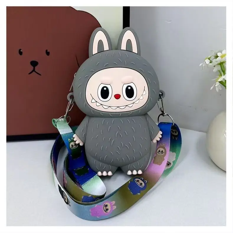 Labubu Monsters Cartoon Silicone Wallet Macaroon Mini Crossbody Bag Labubus Portable Waterproof Storage Shoulder Bag Kids Gifts Labubu Monsters Cartoon Silicone Wallet Macaroon Mini Crossbody Bag Labubus Portable Waterproof Storage Shoulder Bag Kids Gifts