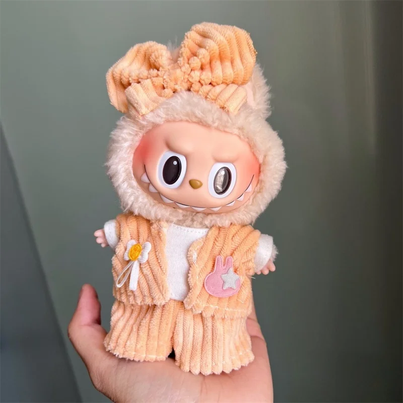 Mini Plush Doll Clothes Outfit Accessories for 17cm Labubu V1 V2 and Multiple Series - The Perfect Attire for Your Doll