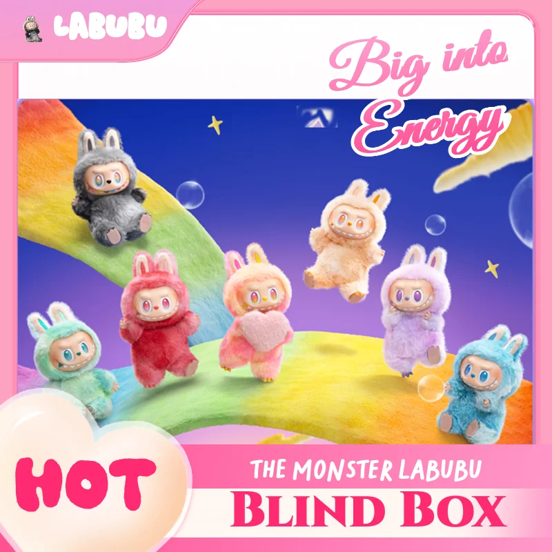 1:1 Quality Kawaii Monster For Labubu Series PVC Macaron Pendant Doll Monster Keychain Birthday Holiday Kids Gift