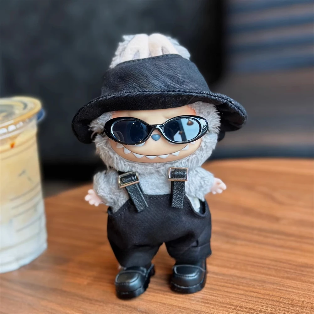 6.5cm Oval Sunglasses Fashion Transparent Plastic Glasses for Labubu MSD SD Plush for Kpop Idol Doll Sunglasses Accessories