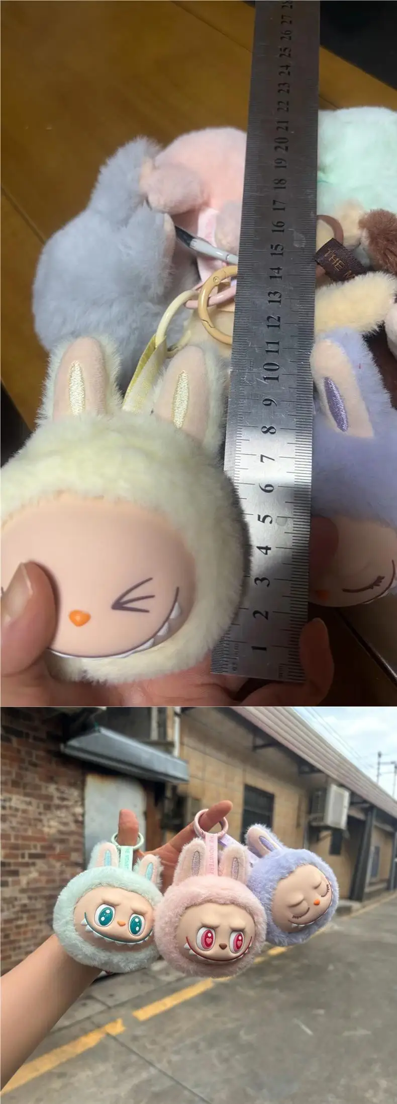 Labubu 2nd Generation Series Multi Color Cute Doll Head Plush Toy Backpack Pendant Keychain Anime Peripheral Mysterious Box Gift