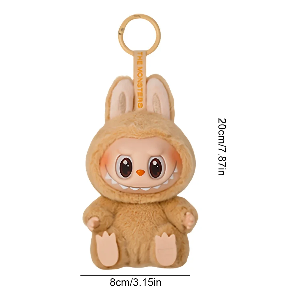 Labubu Monster Doll with Backpack Blind Box Heartbeat Macaron Mokoko Anime Character Guessing Bag Pendant Gift Replica