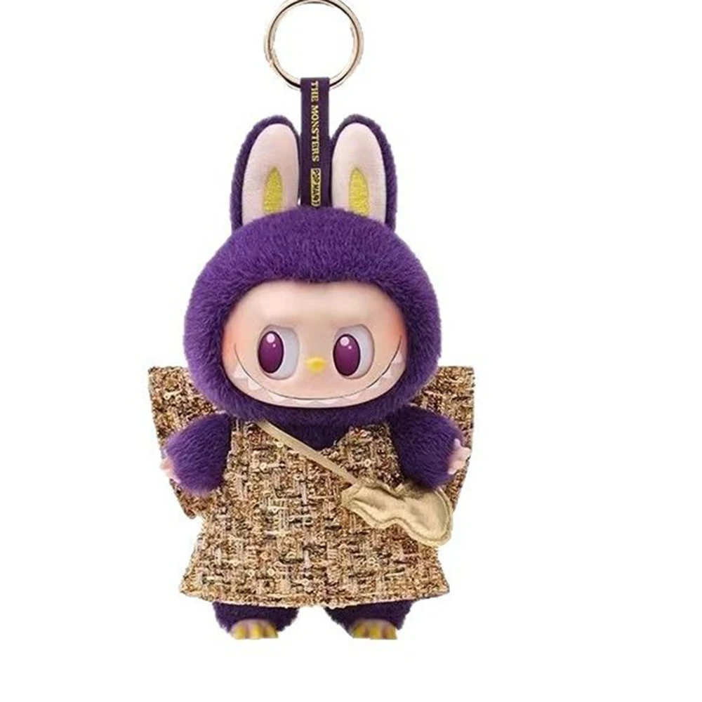 In Stock High Quality Labubu Skullpanda Mokoko Zimomo Halloween Labubu Keychain Doll Christmas Gift Keyring Kids Toys Replica