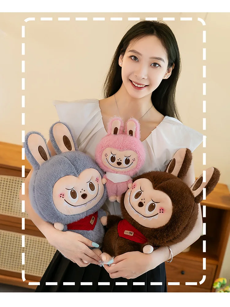 85cm Big Size Labubu Funny Cartoon Anime Plush Stuffed Doll Room Plushies Pillow Kawai Ornaments Children's Holiday Gifts