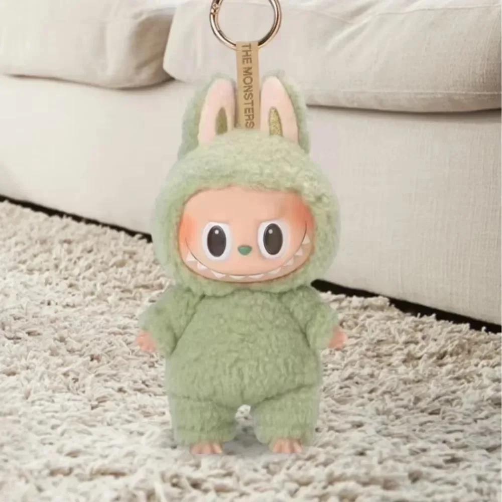 Labubu Monster Doll with Backpack Blind Box Heartbeat Macaron Mokoko Anime Character Guessing Bag Pendant Gift Replica