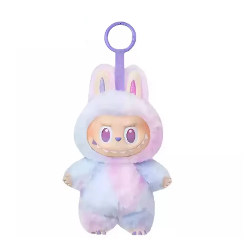 1:1 Quality Kawaii Monster For Labubu Series PVC Macaron Pendant Doll Monster Keychain Birthday Holiday Kids Gift