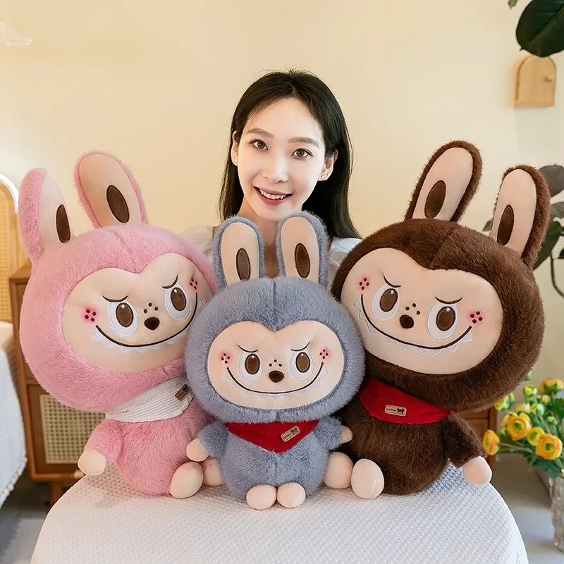 85cm Big Size Labubu Funny Cartoon Anime Plush Stuffed Doll Room Plushies Pillow Kawai Ornaments Children's Holiday Gifts