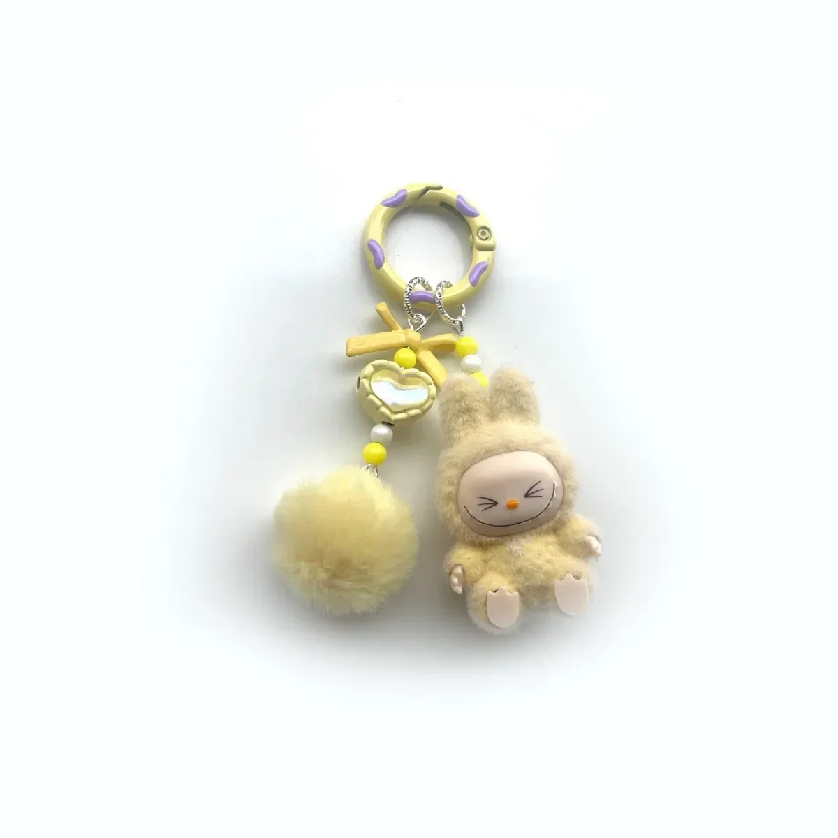 Kawaii Labubu Keychain Cartoon Creative Three-Dimensional Doll Students Schoolbag Pendant Car Keyring Women and Men Trend Gifts Kawaii Labubu Keychain Cartoon Creative Three-Dimensional Doll Students Schoolbag Pendant Car Keyring Women and Men Trend Gifts