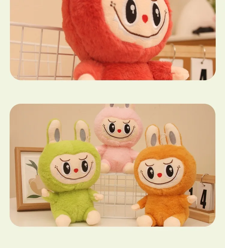 25cm Kawaii Labubu Rabbit Stuffed Plush Play Cartoon Anime Labubu Plush Doll Sleeping Pillow Giving Girlfriend Birthday Gift
