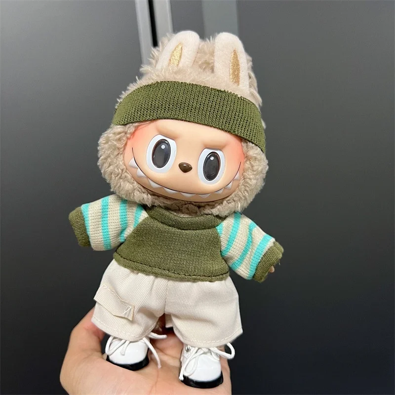 Mini Plush Doll Clothes Outfit Accessories for 17cm Labubu V1 V2 and Multiple Series - The Perfect Attire for Your Doll