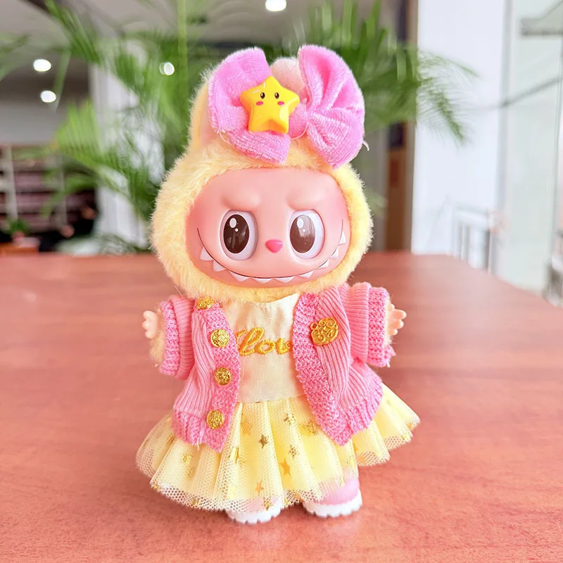 Original 17cm labubu clothes outfit Plush doll clothes Macaron Cute Clothing DIY Kid Gift Clothes Hair accessories v1v2 clothes Original 17cm labubu clothes outfit Plush doll clothes Macaron Cute Clothing DIY Kid Gift Clothes Hair accessories v1v2 clothes
