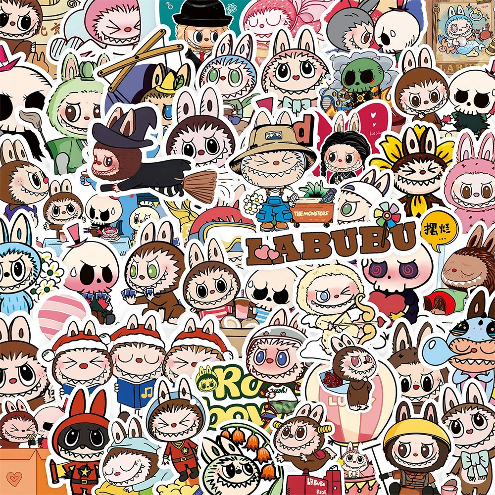10/30/50/100pcs Cute Cartoon LABUBU Stickers Kawaii Doll Sticker Kid Toy Gift DIY Notebook Suitcase Phone Laptop Graffiti Decals 10/30/50/100pcs Cute Cartoon LABUBU Stickers Kawaii Doll Sticker Kid Toy Gift DIY Notebook Suitcase Phone Laptop Graffiti Decals