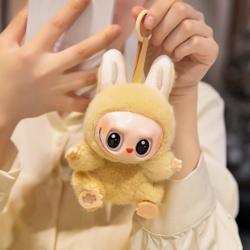 15cm Labubu Plush Toy The Monsters Heartbeat Macaron Doll Enamel Face Cute Stuffed Anime Pendant Tabletop Ornament Gift Girl
