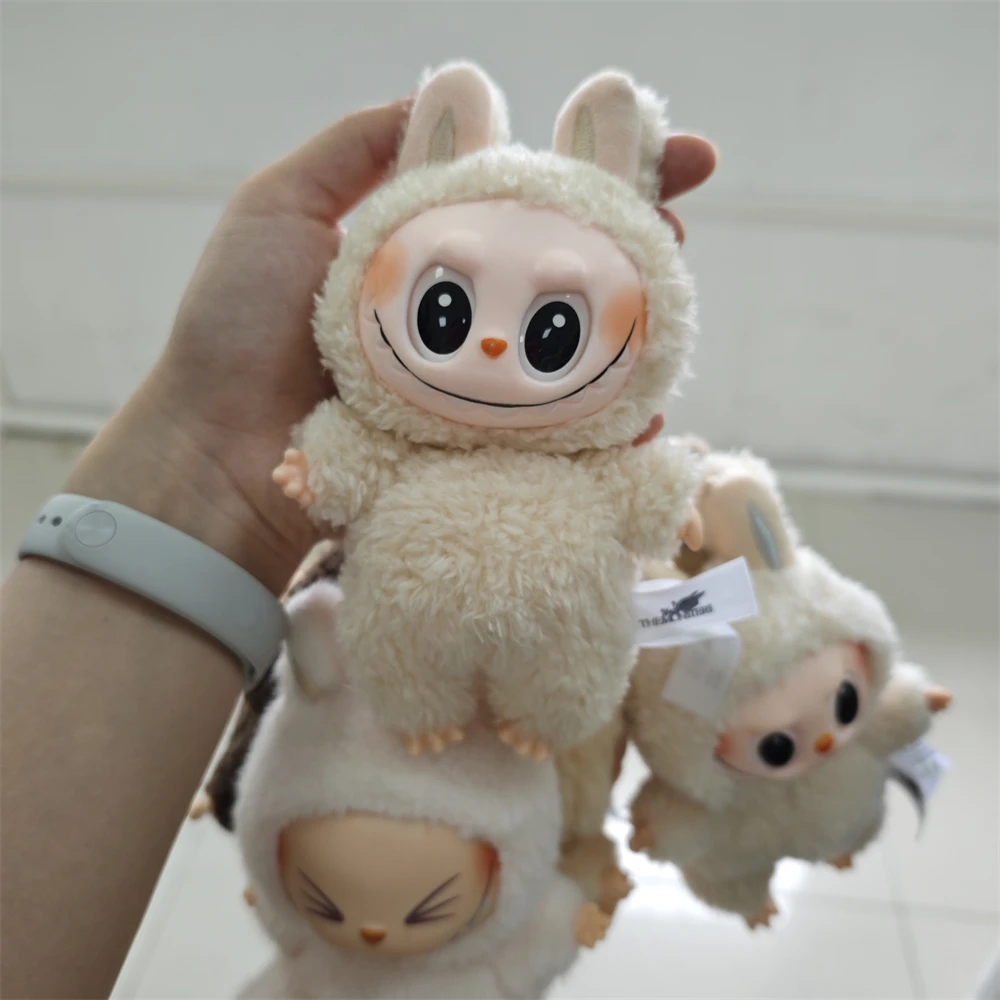 Cute Labubu Plush Doll Keychain The Monsters Box Toy New Vinyl Doll Kawaii Backpack Pendant Decoration and Protective Case Gifts